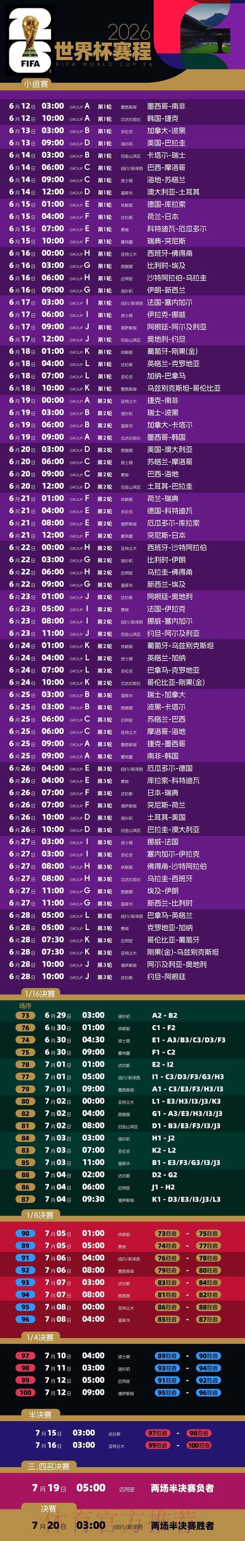 2026世界杯比赛时间完整版高清直播直播平台 2026世界杯比赛时间完整版高清直播直播平台